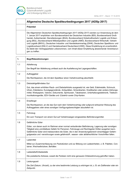 Adsp Guidelines ADSp